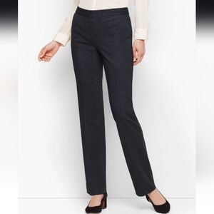 Talbots Luxe Knit Plaid Barely Boot Pants Size 14 EUC